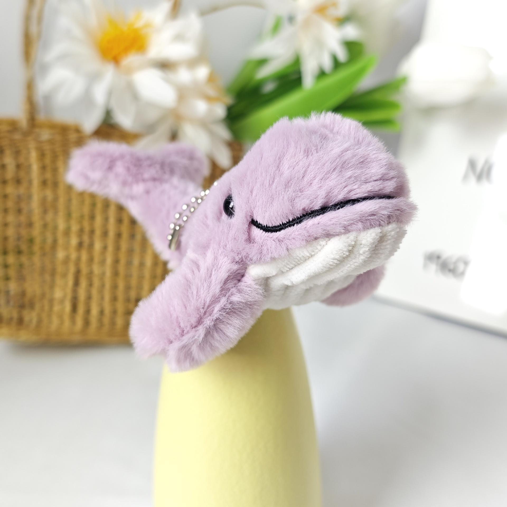 

Милая океанская кукла, плюшевая игрушка, маленький дельфин, кит, подвеска, брелок, аксессуары, подарок 10cm фиолетовый