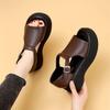Muffin Thick-soled Summer New Outer Wear Fish Mouth Hollow Casual Roman Sandals