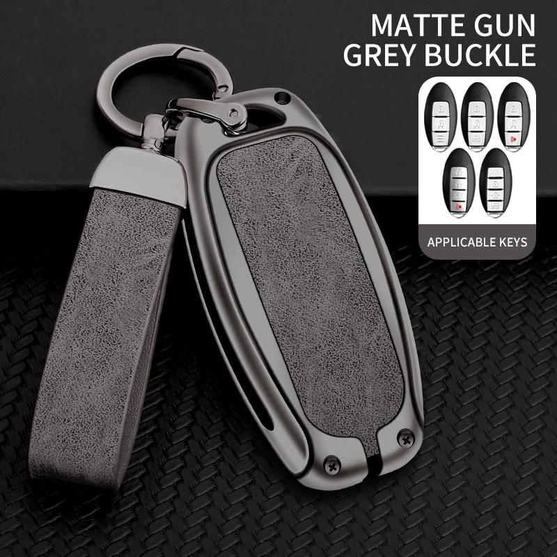 

Кожаный металлический чехол для ключей для Infiniti Q50 Q60 Q70 QX50 QX60 QX70 G25 EX FX JX35 FX25 FX35 EX35 FX37 JX35 Автозапчасти серый