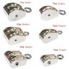 1Pcs New 36/52/75mm Fixed Pulley Single/Double Wheels Mini Messenger Pulley Zinc Alloy Metal Sheave Tackle Lifting