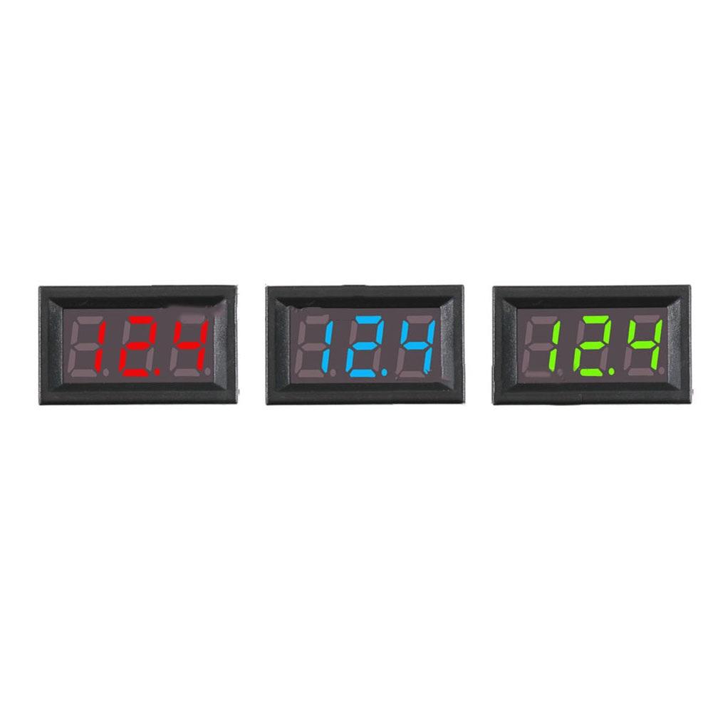 Adjustable Potentiometer Design LED Digital 2line Voltmeter Red Blue Green