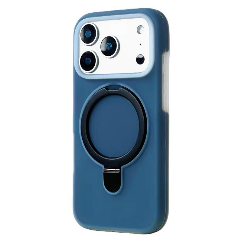 Luxury Liquid Silicone Stand Ring Holder Magnetic For Magsafe Case For iPhone 17 Pro Max Air 16 15 14 13 Skin friendly Cover