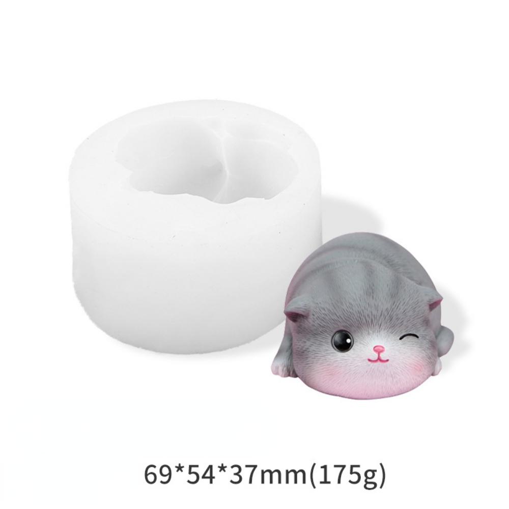 

Креативная мультяшная трехмерная силиконовая форма Meonika Diy, форма для свечей, шлифовальный инструмент для торта с котом