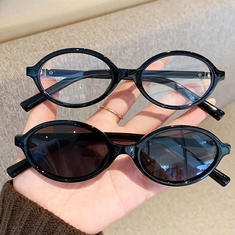 Oval Over the-counter Eyeglass Frame Fashionable Decorative Tortoiseshell Brown Lenses Suitable for Casual and Formal Wear