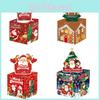 Christmas Themed Pattern Paper Box Set Holiday Decoration Props For Party Gifts And Celebrations