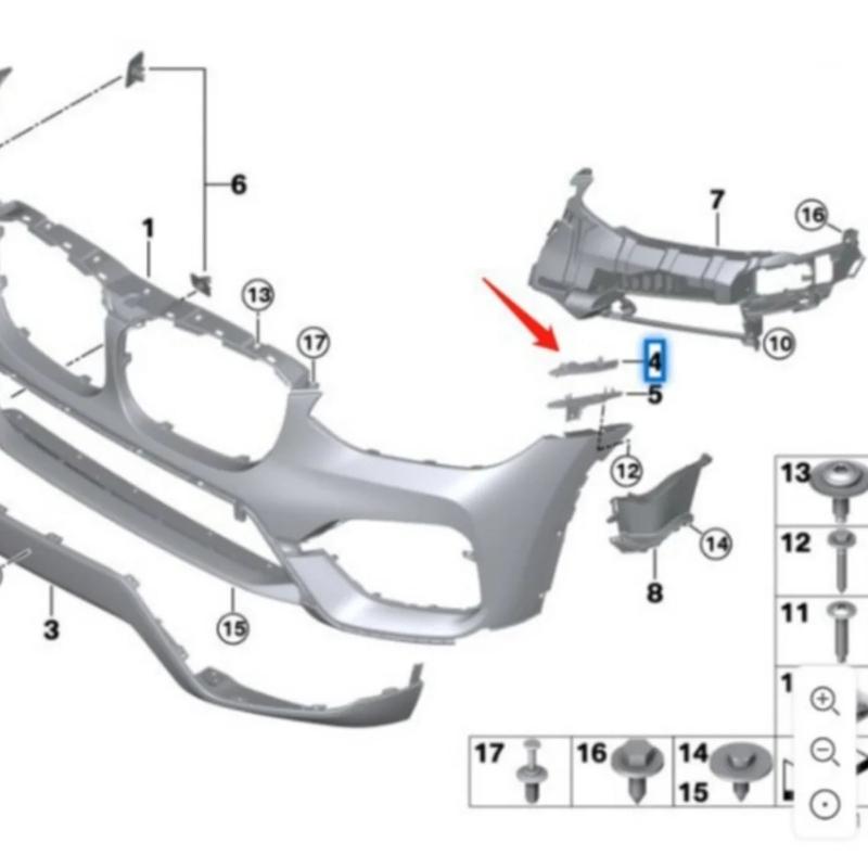 Direct Replacement Front Bumper Guide Brackets Set 51117399981 BM1042125 51117399982 BM1043125 for G01 G02 F97 F98 M40i