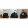 Ordy Black Garbage Bags, 70L, 10-Pack, 90cm x 80cm, for Disaster Preparedness, Emergency Storage, Polybag Business, P-74
