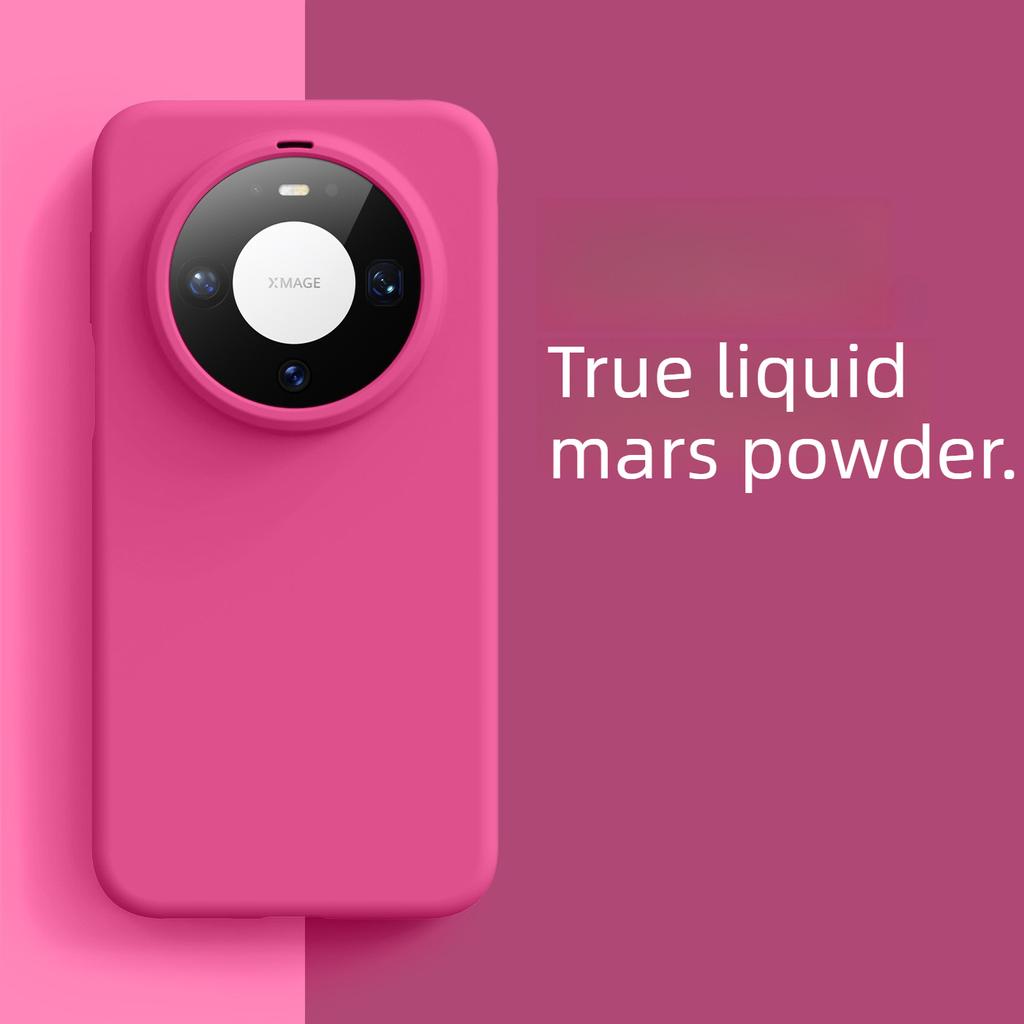 Large-pore Liquid Silicone Case for Huawei Mate 80 Pro, Skin-feeling Pura80pro Solid Color Shockproof Soft Case