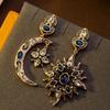 Embedded Sun Moon Earrings Versatile Stud Earring Aesthetics Ear Jewelry  Mom