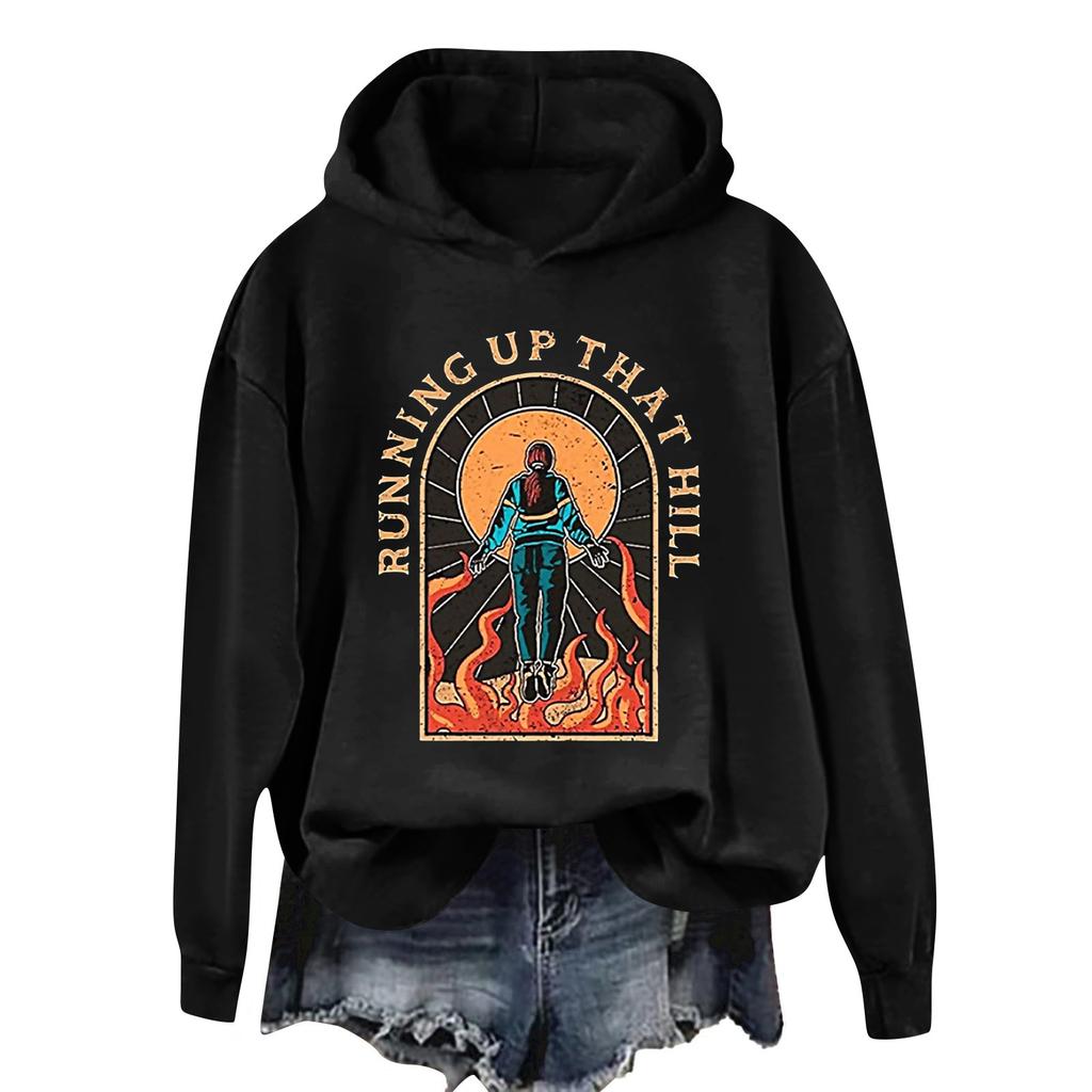 Women's And Men's Unisex Fashion Outfit Sweatsuit Printed Long Sleeved Casual Hooded Sweatshirt