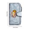 Men's Lion Crown Pattern Long Wallet Forever Letter Multi Slot Portable Card Holder Purse