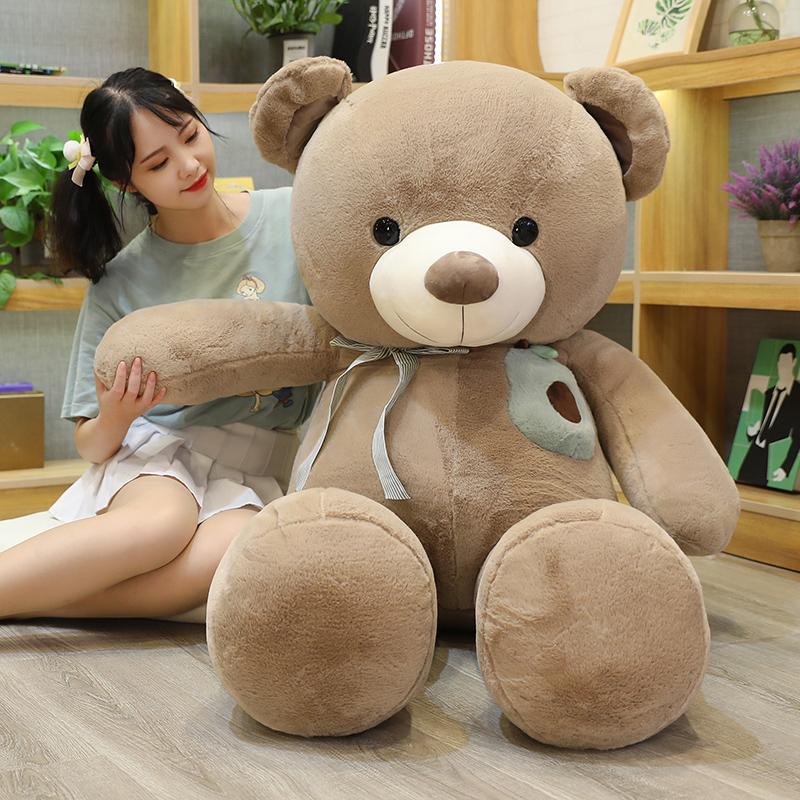 Huggable High Quality 2 Colors Teddy Bear With Avocado Stuffed Animals Plush Toys Doll Pillow Kids Lovers Birthday Baby Gift