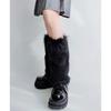 Verdickte Plüsch Socken ohne Füße Anti-Rutsch Design Beinstulpen Herbst Winter Thermisch Pelzig Stiefelüberzieher für Damen Streetwear