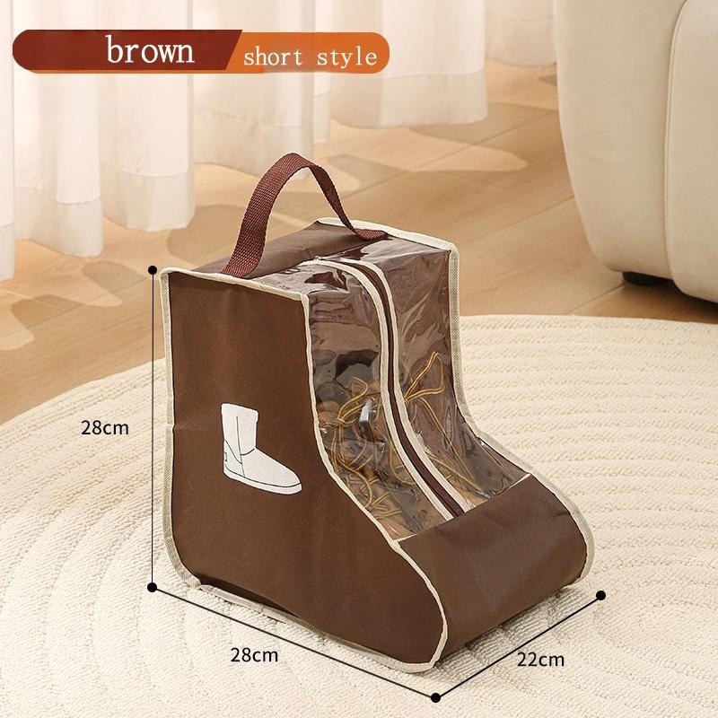 1pc Waterproof Shoe Storage Bag Portable Dustproof High Heels Short Boots Long Shoe Zipper Pouch Moisture-proof Home Organize