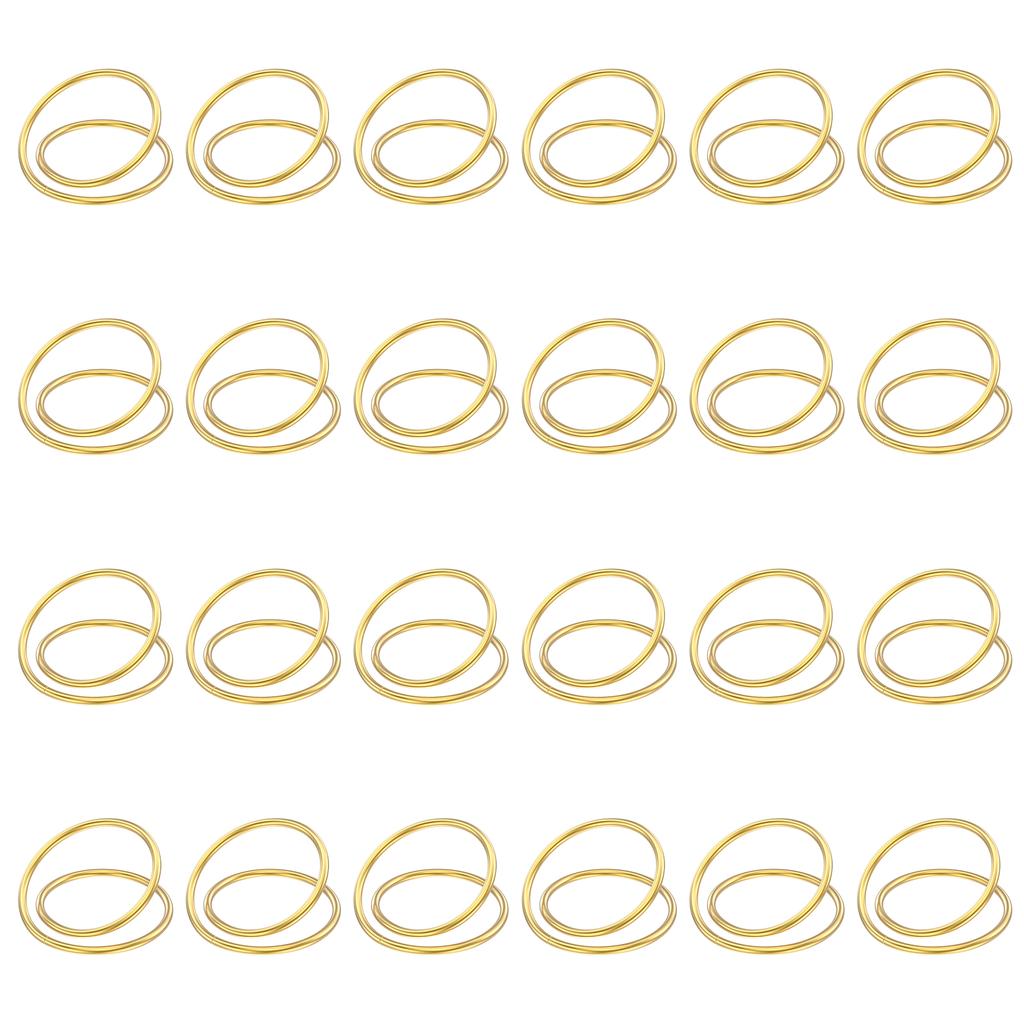 24Pcs Luxury Gold Napkin Ring Holder Decorative Dinner Table Serviette Buckle For Home Christmas Wedding Party Banquet Supplies