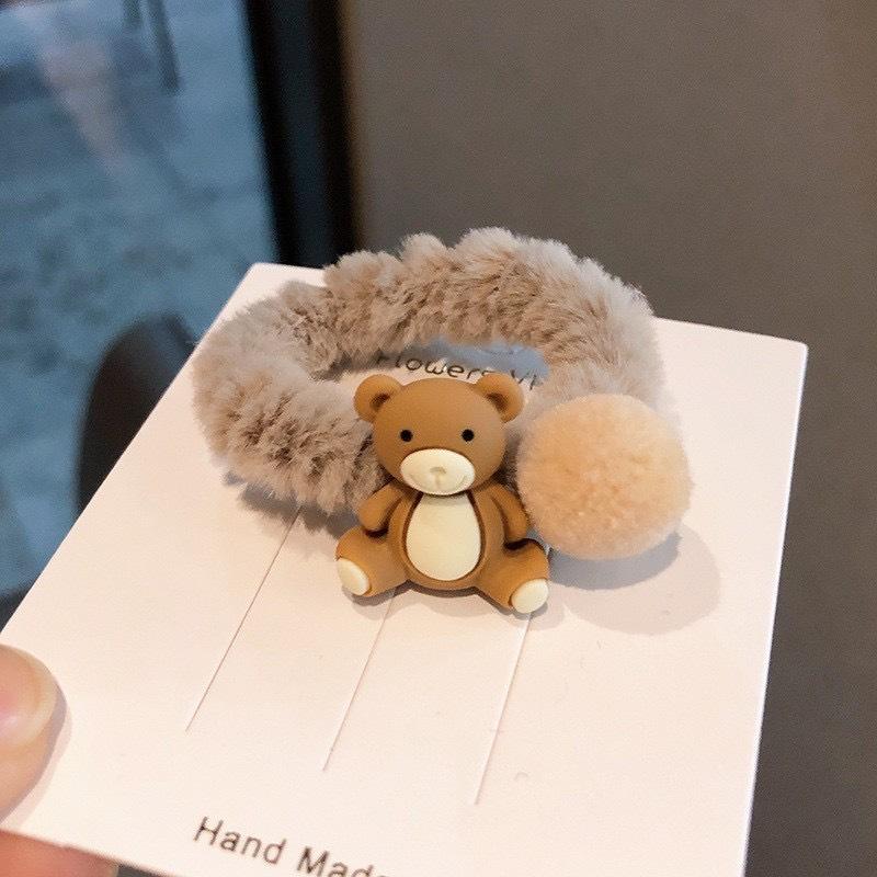 Cat Ears Plush Elastic Hair Bands Cute Hair Rope Ties Girls Barrettes Children Kawaii Headwear Headwear Kids Hair Accessorie