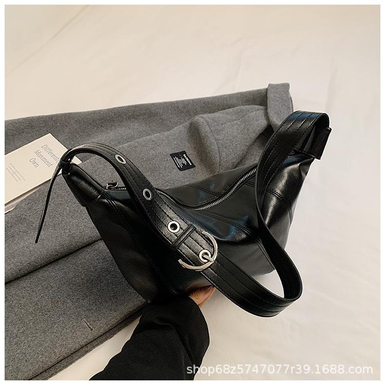 French women s bag new large-capacity fashion croissant bag simple retro Internet celebrity explosive one-shoulder crossbody dumpling bag