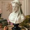 Vintage Maiden Statue Resin Figurines Decoration Home Decor Veiled Maiden Bust  Office