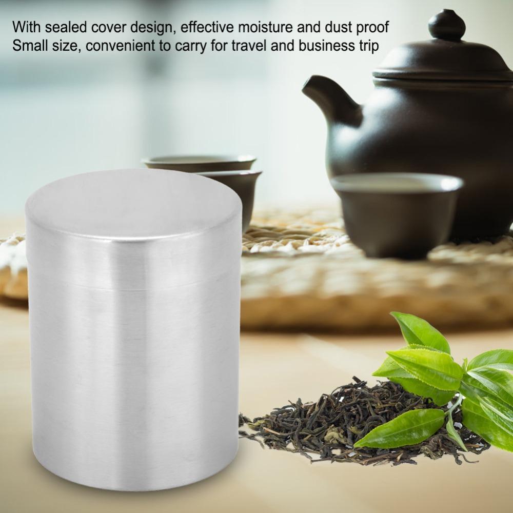 400ml Tea Tin Can Sealed Lid Stainless Steel Tea Tin Tea Coffee Sugar Storage  Kitchen