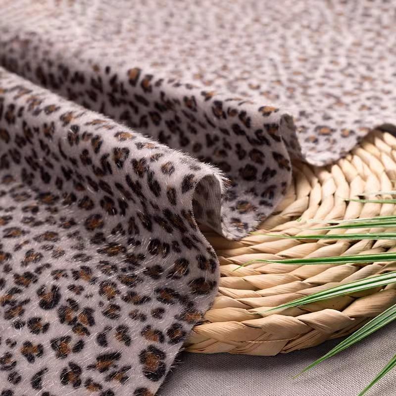 50x160cm Plüschstoff mit Leopardenmuster, Imitation von Nerzfell, für DIY-Nähen, Schuhe, Mützen, Schals, Bänder, Futterstoffe, Kleider