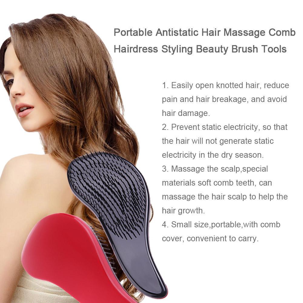Portable Antistatic Hair Massage Comb Hairdress Styling Beauty