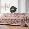 Multifunctional Sofa Towel Cover Towel American Country Jacquard Lights Christmas Thick Retro Sofa Cover