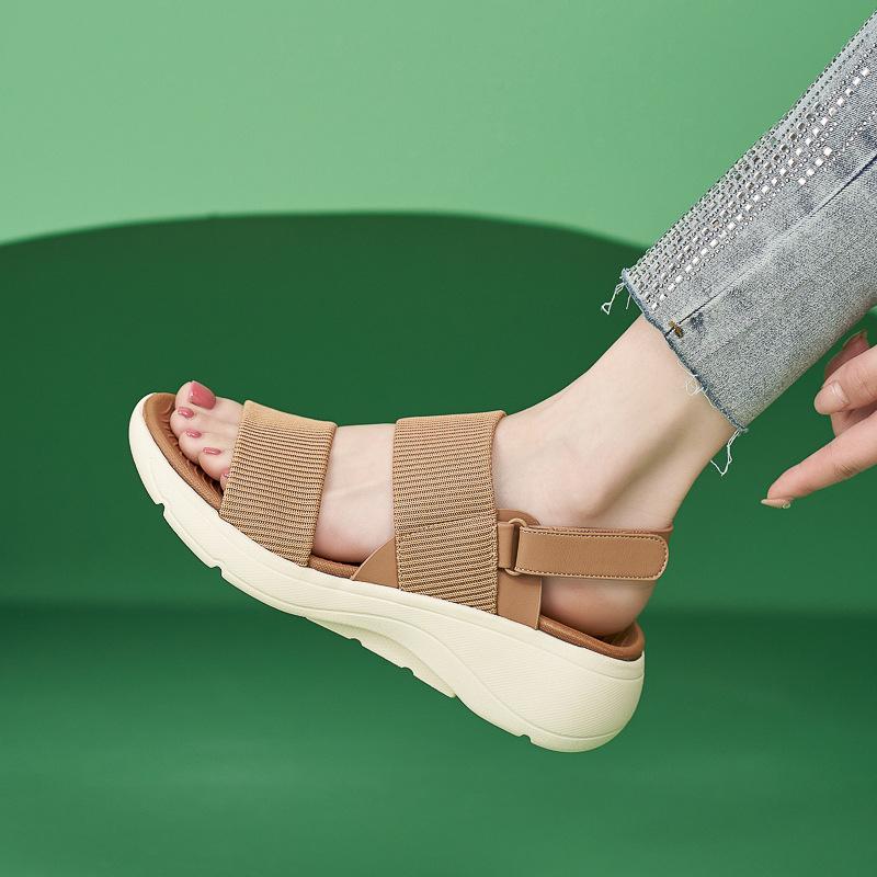 Thick-Soled Sandals Lightweight Non-Slip Comfortable Casual And Sports Velcro Versatile Fashion Trend Breathable Ethnic Style
