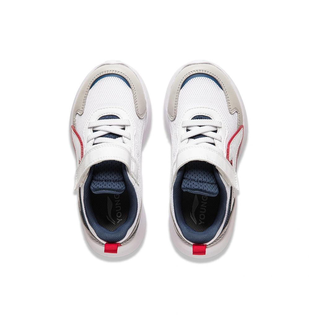Li Ning Kids Sports Lifestyle Synthetic Leather Comfortable Lightweight Non-Slip Breathable Low-Top Training Shoes Kids Sneaker YKNU076-1