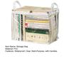 Book Storage Bag Waterproof Clear Storage Bag with Handles Foldable Storage Pouch