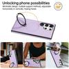 For Samsung Galaxy S23 Ultra Case Magnetic Kickstand PU Leather Coated PC+TPU Phone Cover