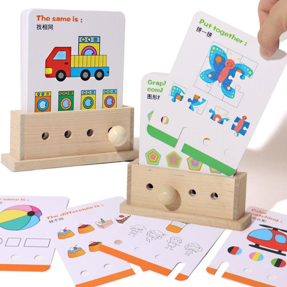 Montessori Anglická Logická Klíčová Puzzle Hra Raná Vzdělávací Klíčová Myšlenková Puzzle Hračka Dárky k Narozeninám