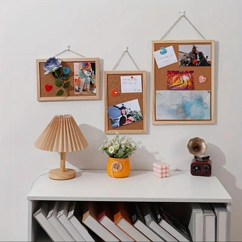 Pine Frame Bulletin Board Suitable For Message Photo Wall Background Board Hanging Cork Board Hanging Corkboard Message Board