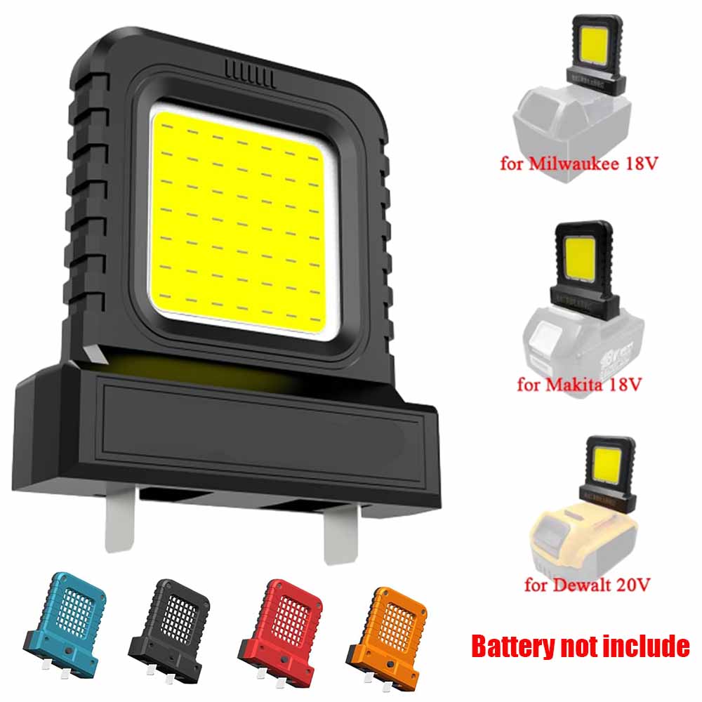 21V Power Tool Accessories LED Work Light Universal Floodlights for Makita/Milwaukee/Dewalt Battery For Outdoor Construction Use