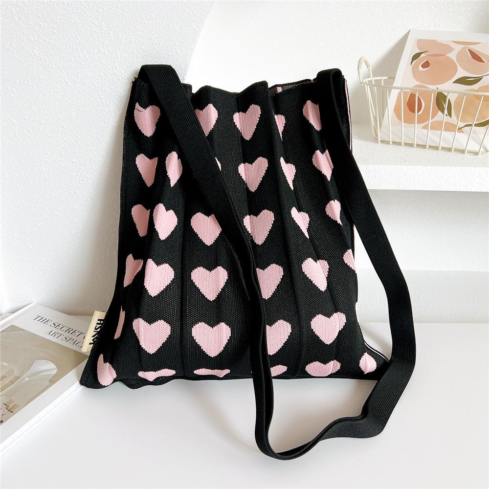 INS Accordion Pleated Crossbody & Shoulder Bag - Knitted, Foldable, Fashionable Design from Korea