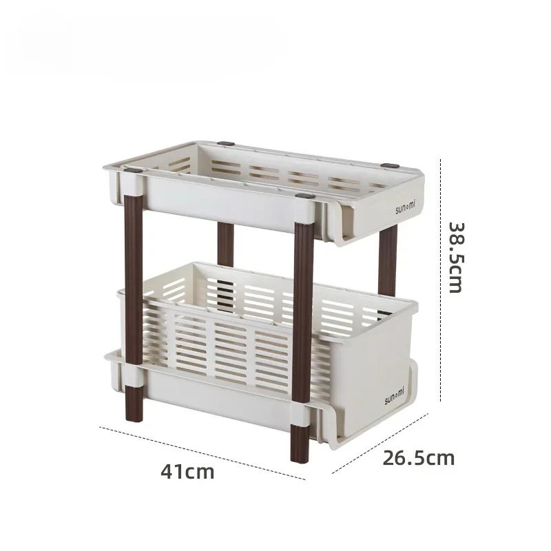 Desktop Storage Rack Movable Multi-storey Bookshelf Trolley Bathroom Shelf Kitchen Organizer Cart With Wheels Snack Storage Rack