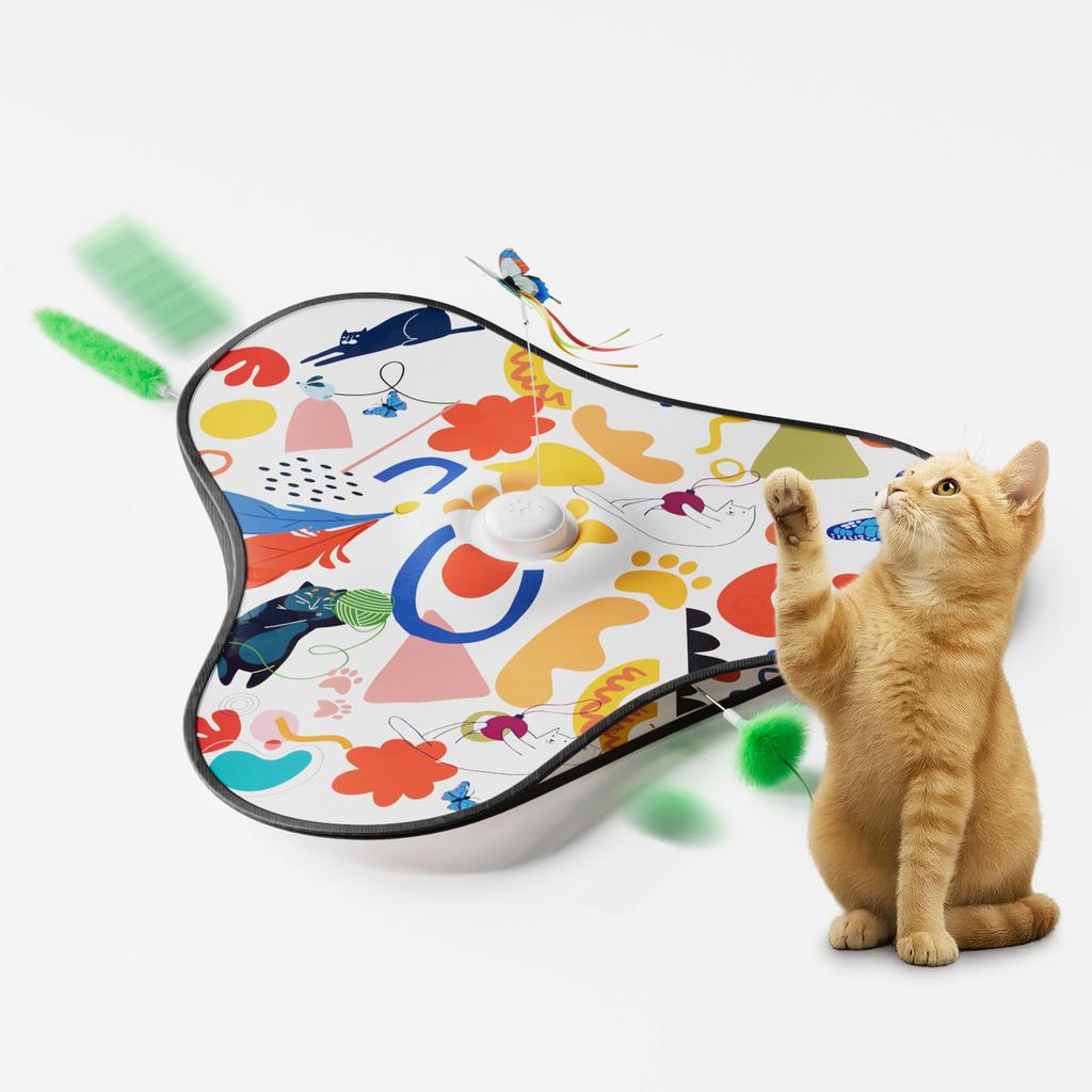 Real Mouse Squeaky Automatic Hide and Seek Interactive Chase Game with Flashing Lights Self-Hi Relieving Stuffy Pet Toy