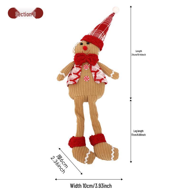 Long-Legged Gingerbread Man Pendant: Christmas Decoration & Children's Gift