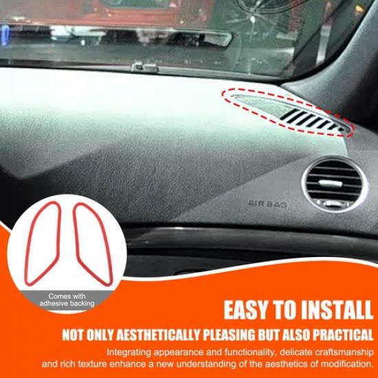 Soft Carbon Fiber Dashboard Air Vent Frame Sticker For Alfa Romeo 159 2009-2010