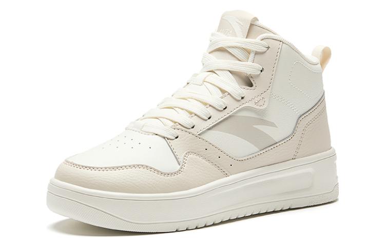 Women's Sneakers Anta Abrasion Resistant Breathable High top Skateboard Shoes Women's White
