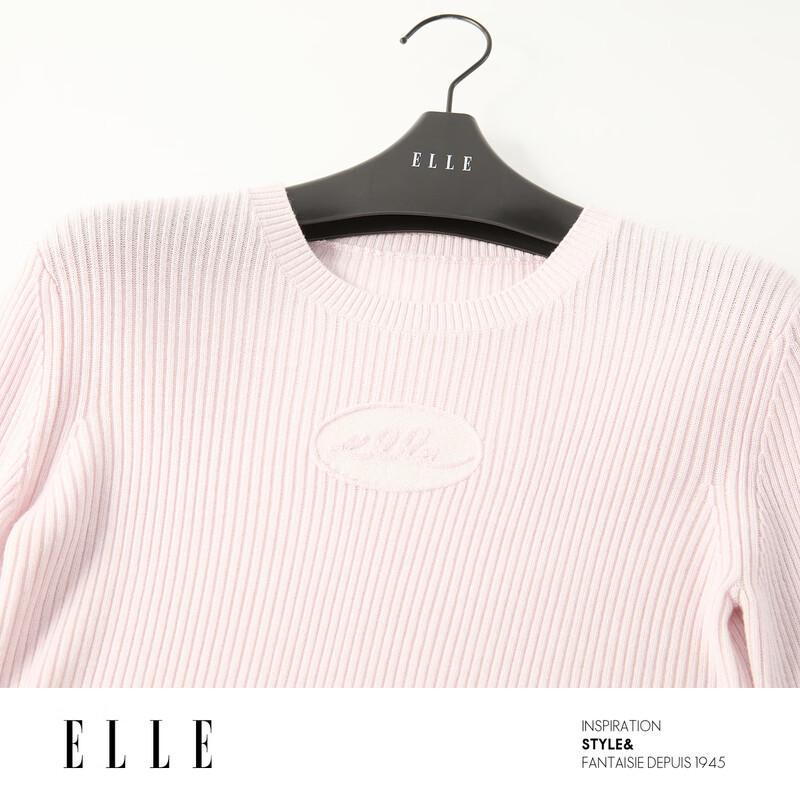 ELLE Women's Slim Fit Merino Wool Blend Knit Sweater