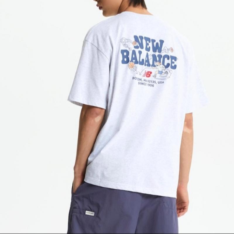 New Balance Uni Nb Boy Basketball Lettering Short Sleeve Tee B1 Nbnef21543 10 16 19 Cf