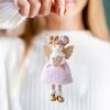 Christmas Angel Ornament Plush Felt Doll Festive Christmas Tree Decoration with Lanyard Holiday Spirit Hanging Pendant