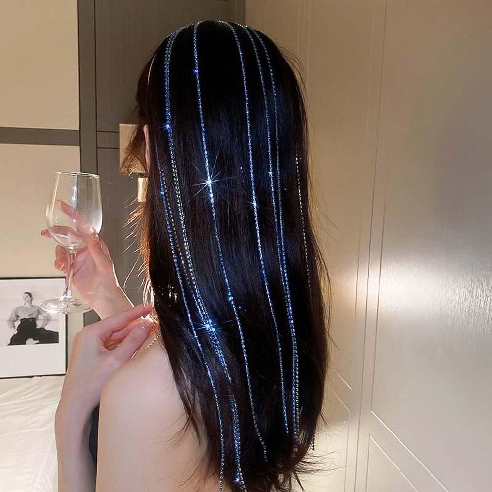 Shiny Rhinestone Tassel Headband Sweet Hairband Fashion Women Hair Hoop Party