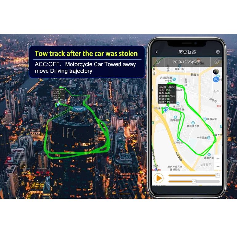 2G 4G CJ730 Plus 9-95V Relay GPS Tracker Car Motorcycle ACC Status Tow Away Power Off SMS Alarm Shock Move Call Cut Oil Locator
