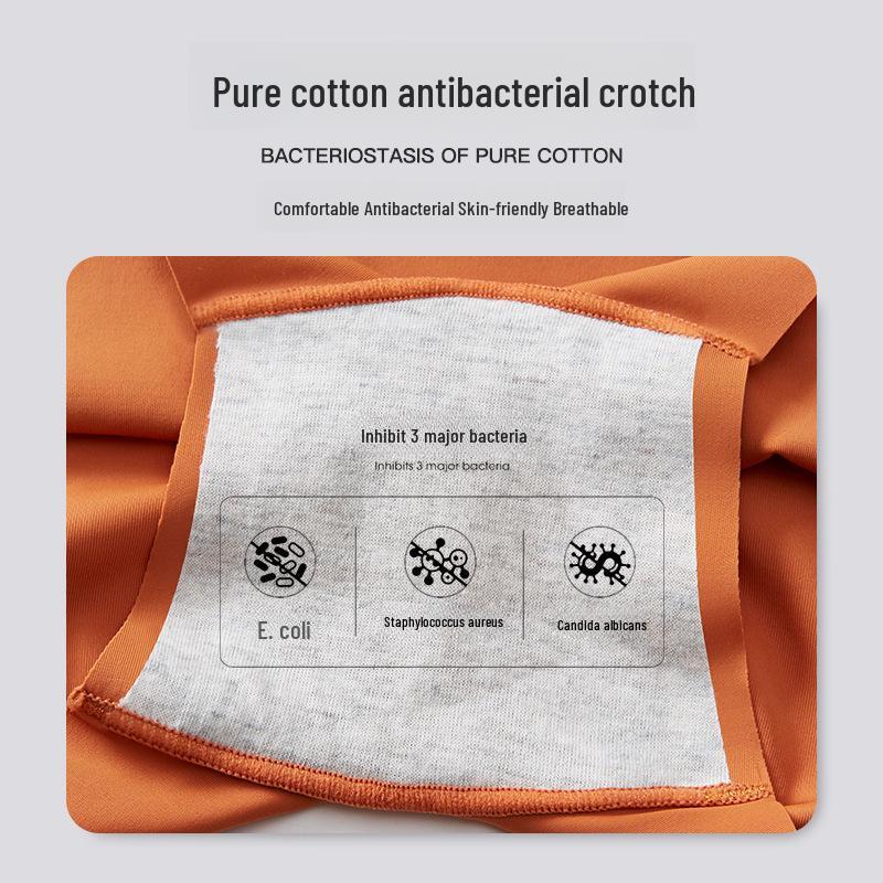 Seamless Women's Mid-Waist Boxer Briefs - Ice Silk, Breathable, Solid Color, Anti-Exposure Safety Shorts with Cotton Crotch