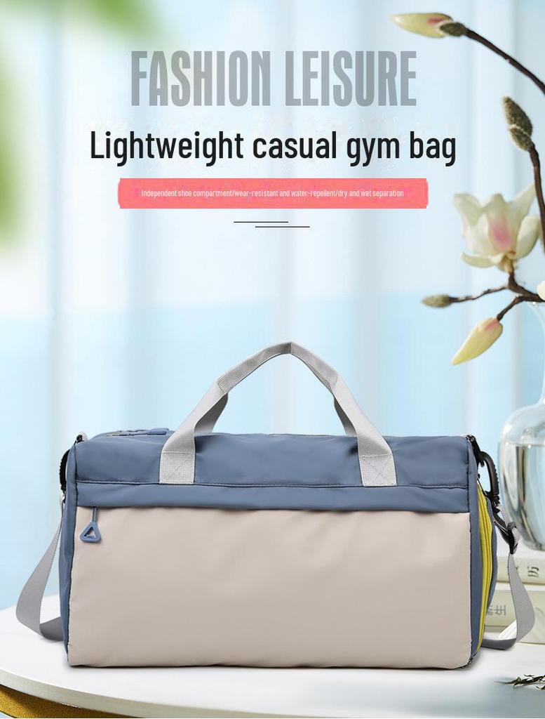 Waterproof Travel Bag with Logo, Large Capacity, Dry/Wet Separation, Shoe Compartment, Lightweight for Business Trips and Fitness.