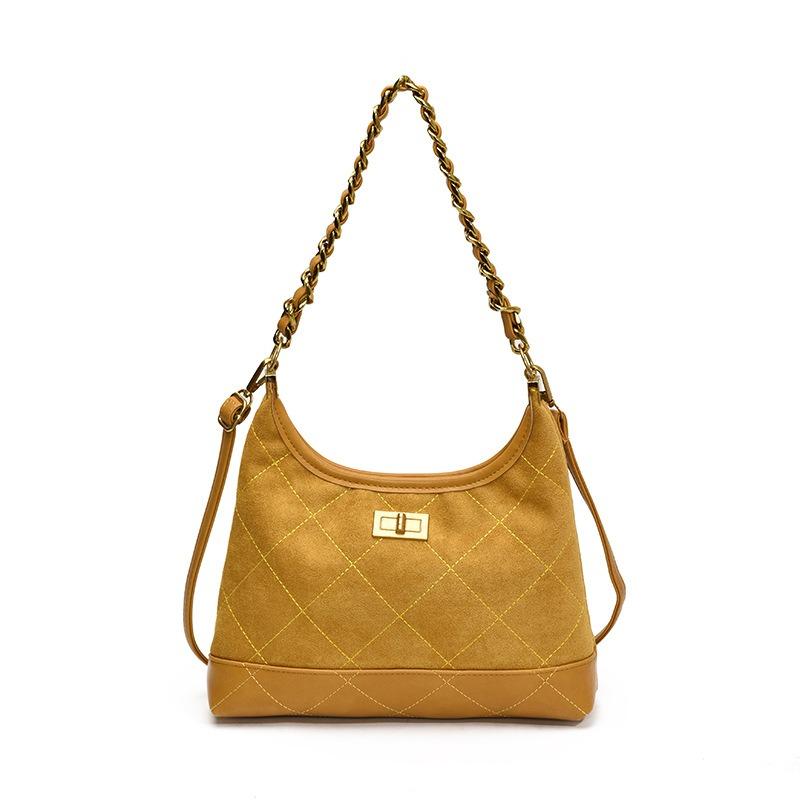 Neue Damen-Schultertasche Rhombus Modekette Nische Achseltasche Große Kapazität Trend Umhängetasche