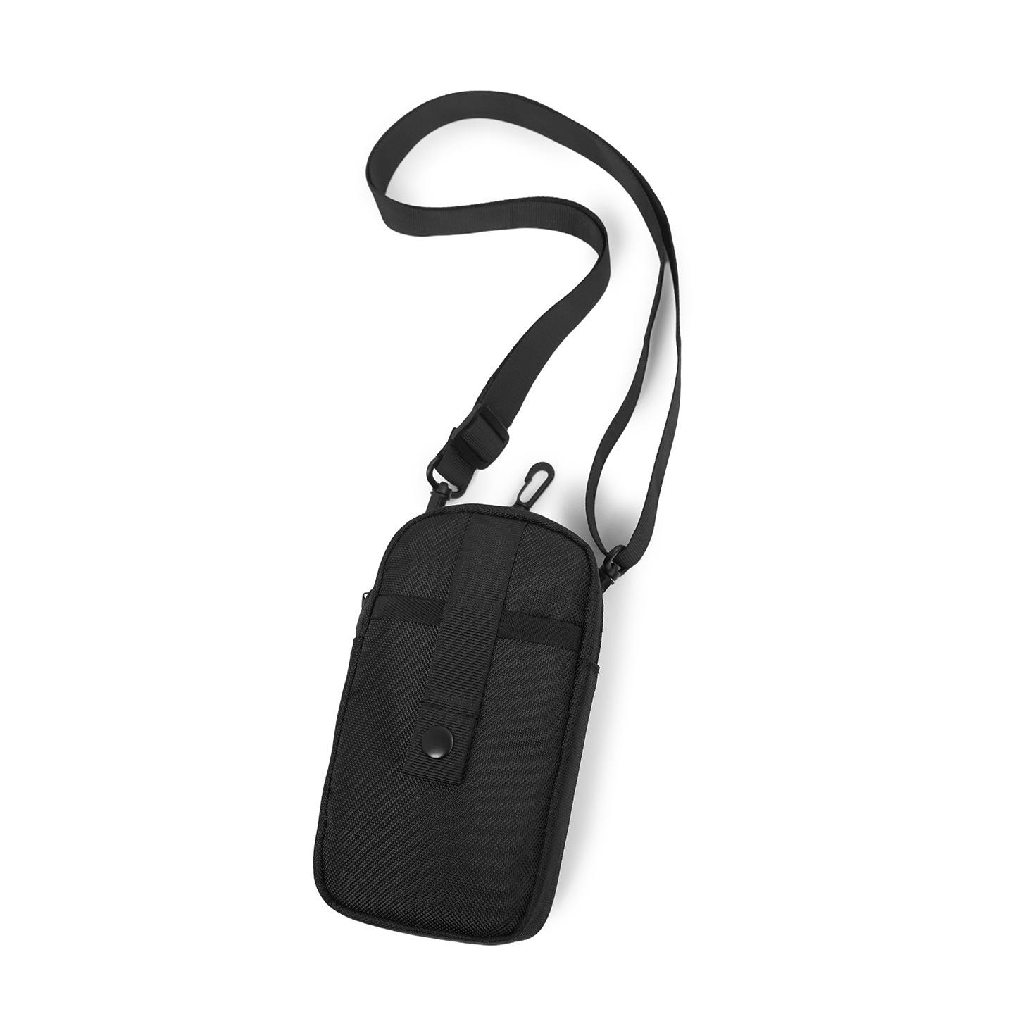 

Spring and summer ballistic nylon vertical mobile phone bag outdoor commuting portable messenger square bag waterproof versatile bag