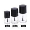 1/2pcs 5/10/15ml Empty Nail Polish Bottle With Brush Refill Bottle Glue Bottle Small Sample Nail Gel Polish Containers