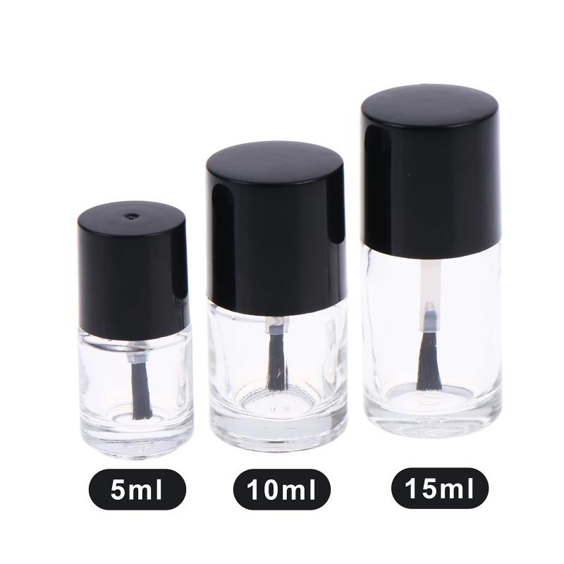1/2Pcs 5/10/15Ml Empty Nail Polish Bottle With Brush Refill Bottle Glue Bottle Small Sample Nail Gel Polish Containers
